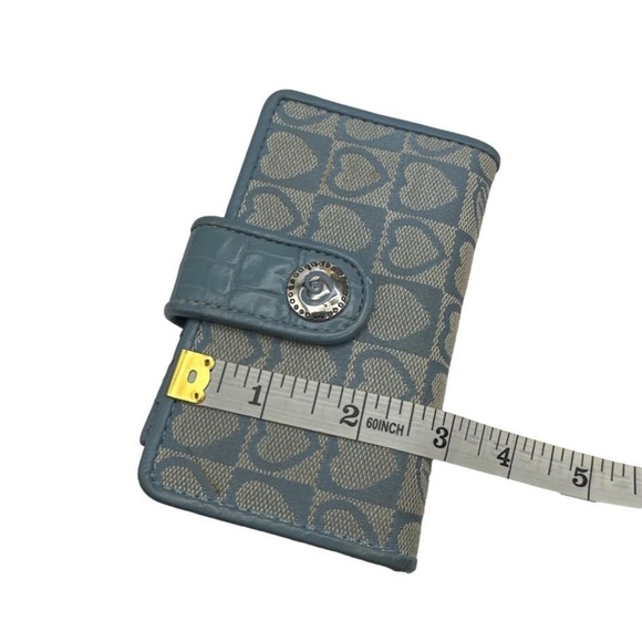 BRIGHTON Blue Heart Small Canvas Wallet - Picture 7 of 7